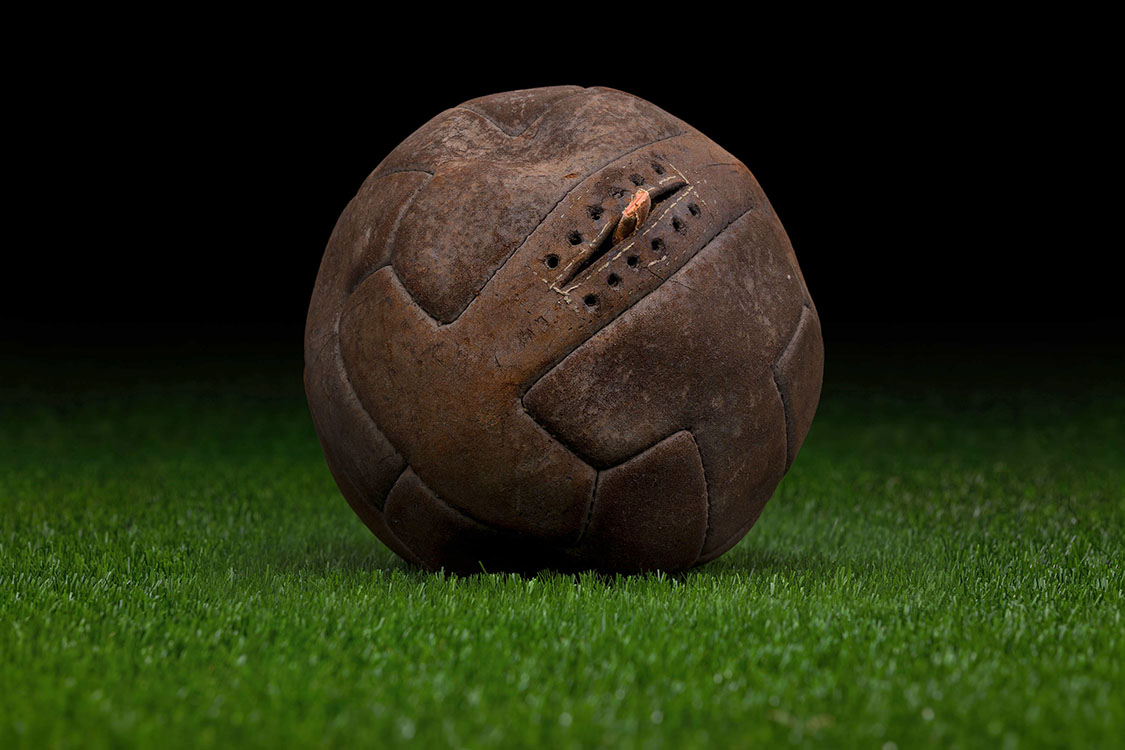 Photo of the official match-ball for FIFA World Cup in Uruguay 1930